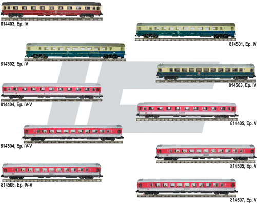 Nov� r�chlikov� vag�ny v mierke N od firmy FLEISCHMANN zo s�rie 814500