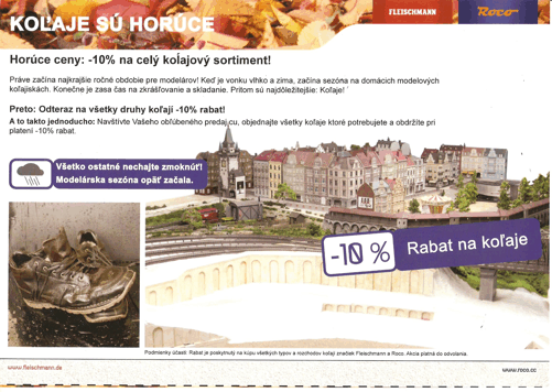 Z�ava na kolaje ROCO a FLEISCHMANN