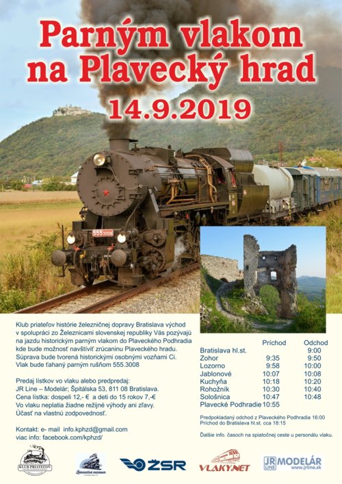 Parn�m vlakom na Plaveck� hrad 14.9.2019